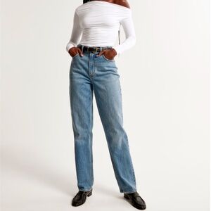 Abercrombie and Fitch, Size 29/ Long/ Curve love, Medium wash jeans